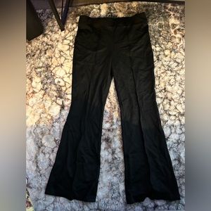 Black Flare Dictionary Pants